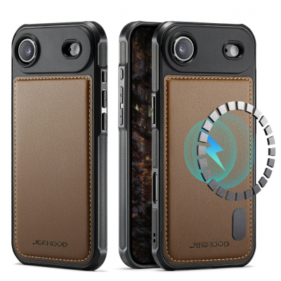 Husa pentru iPhone Air, CaseMe, compatibila MagSafe, textura moale, aderenta confortabila in mana, protectie ranforsata, compatibila cu suporturi magnetice, Maro