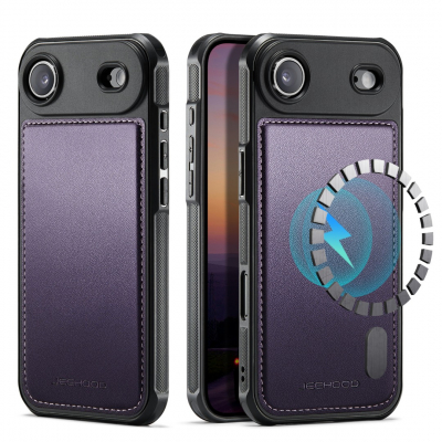 Husa pentru iPhone Air, CaseMe, compatibila MagSafe, textura moale, aderenta confortabila in mana, protectie ranforsata, compatibila cu suporturi magnetice, Mov