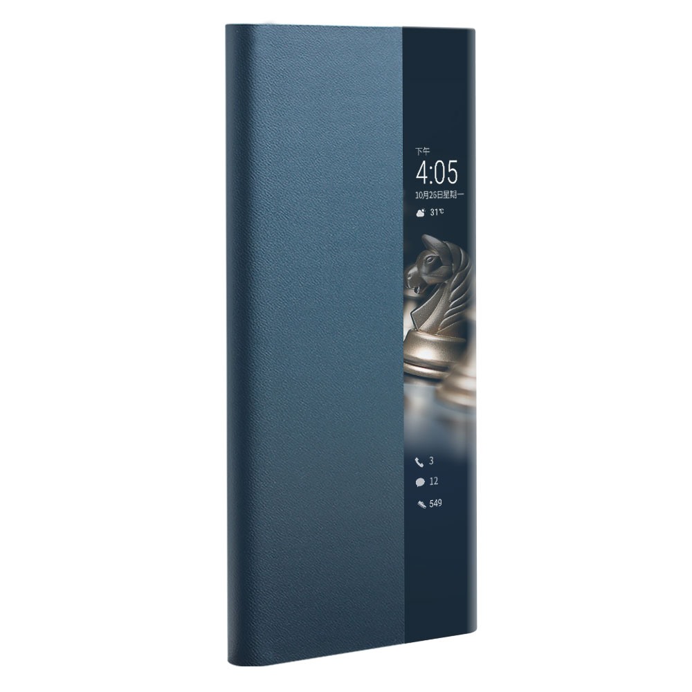 QIALINO Custodia In Vera Pelle Flip Per Huawei Mate 40 Pro – Con Finestra Intelligente E Protezione Anticaduta – Marrone Scuro