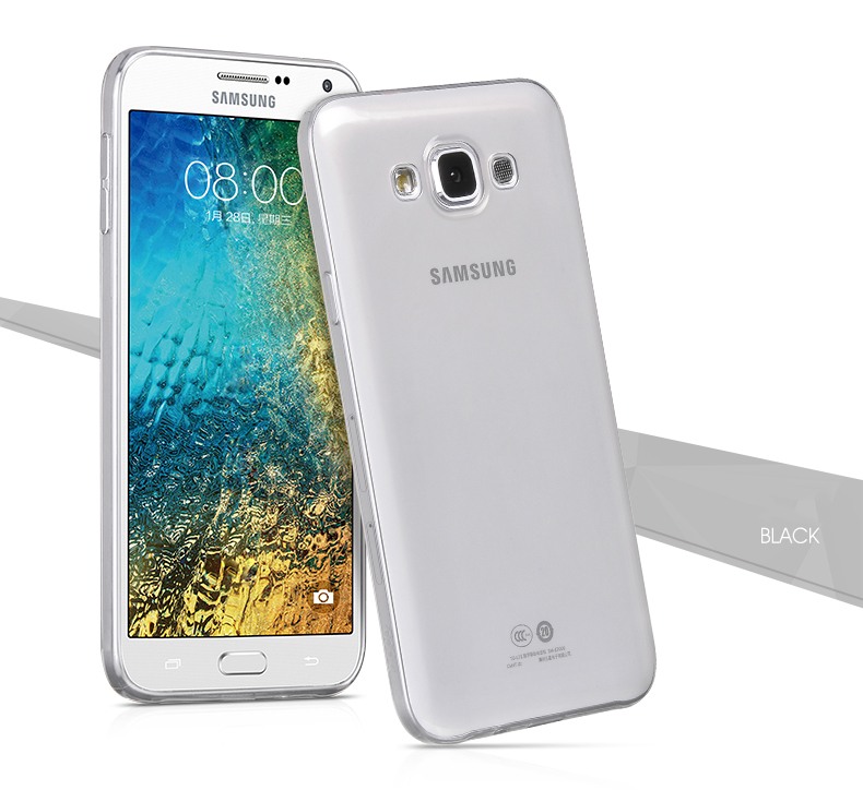 Husa ultra slim din silicon + TPU, tip back cover, Samsung Galaxy E5 - HOCO, Negru