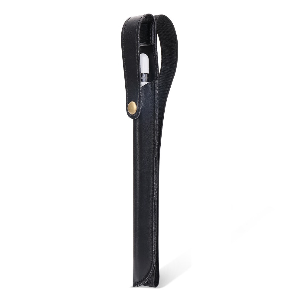 Suport / husa piele microfibra pentru pencil cu banda elastica, Jison Case, Negru