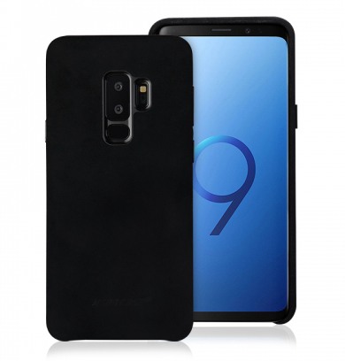 Husa piele microfibra moale, tip back cover, Samsung Galaxy S9 Plus - Jison Case, Negru