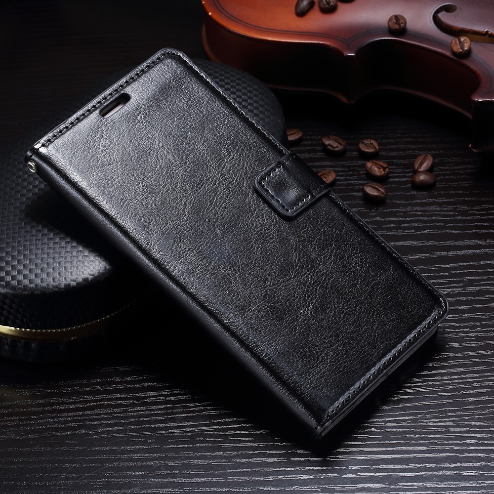 Husa piele fina, tip carte, functie stand, Huawei Mate 10 Pro - CaseMe, Negru