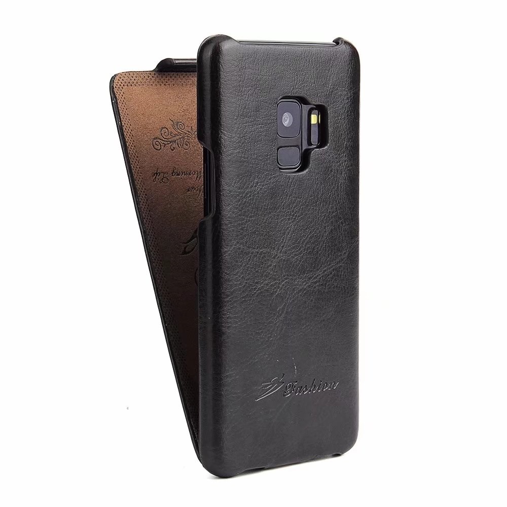 Husa piele fina, tip flip cover, Samsung Galaxy S9 - CaseMe, Negru