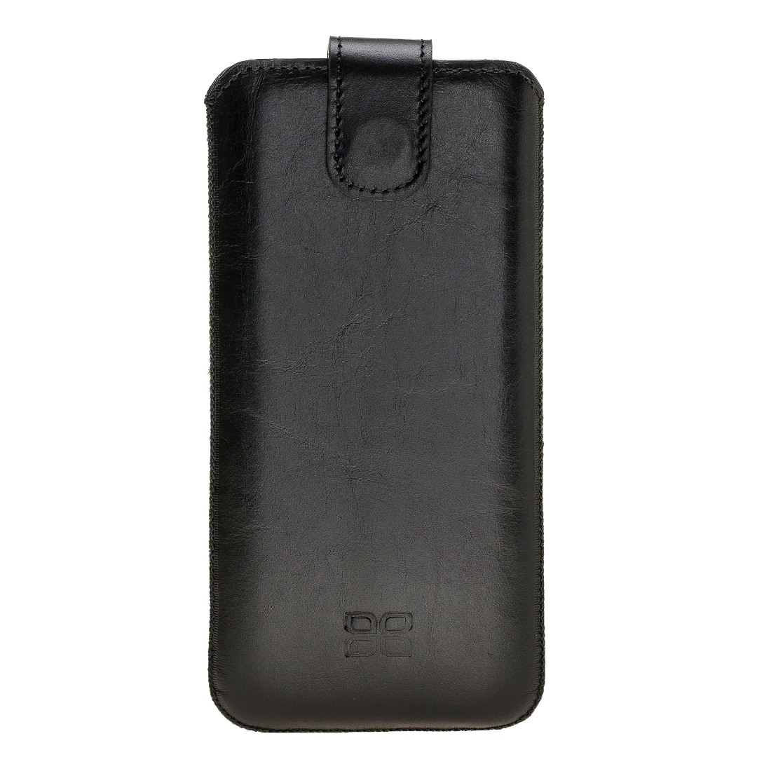 Husa tip saculet piele naturala, inchidere ferma, Samsung Galaxy S9 / S8 - Bouletta Multi Case, Rustic black