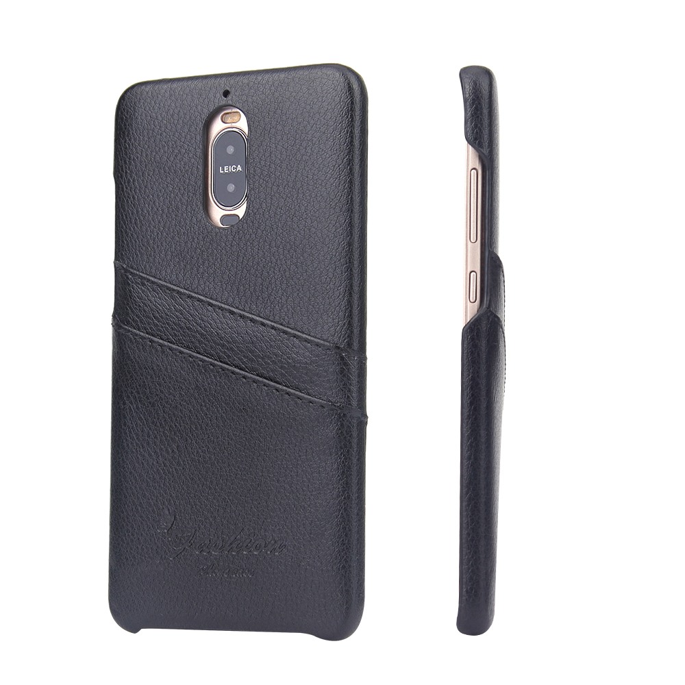 Husa slim din piele, tip back cover, cu buzunarase, Huawei Mate 9 Pro - CaseMe, Negru