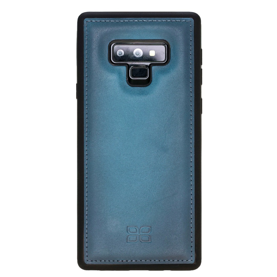 Husa slim piele naturala + rama TPU moale, back cover, Samsung Galaxy Note 9 - Bouletta, Burnished blue