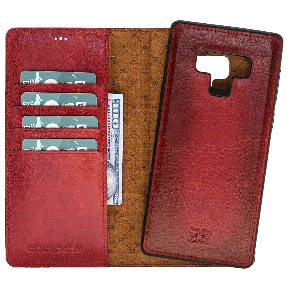 Husa piele naturala 2in1, portofel + back cover, Samsung Galaxy Note 9 - Bouletta Magic Wallet, Burnished red