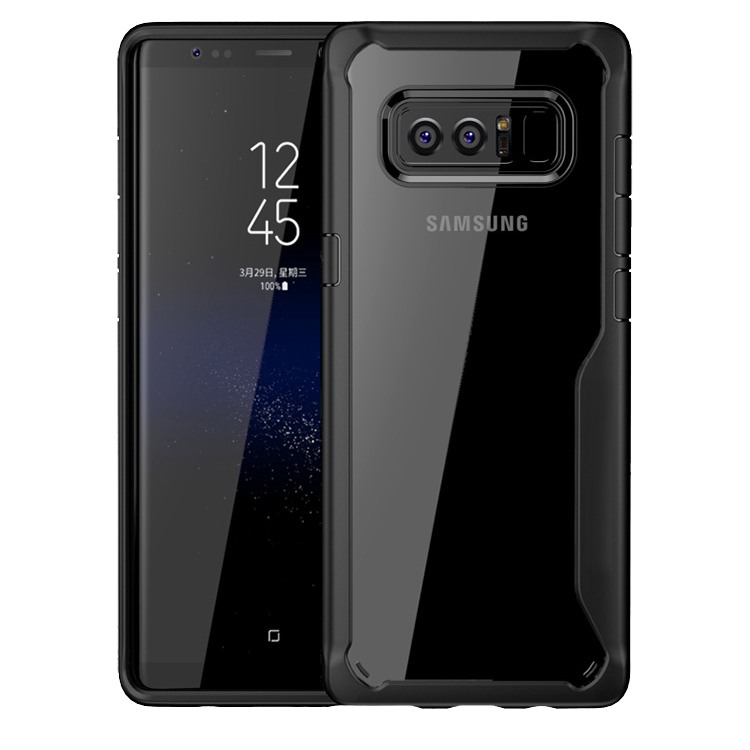 Husa din silicon + policarbonat transparent, protectie 360 grade, Samsung Galaxy Note 8 - CaseMe Army, Negru