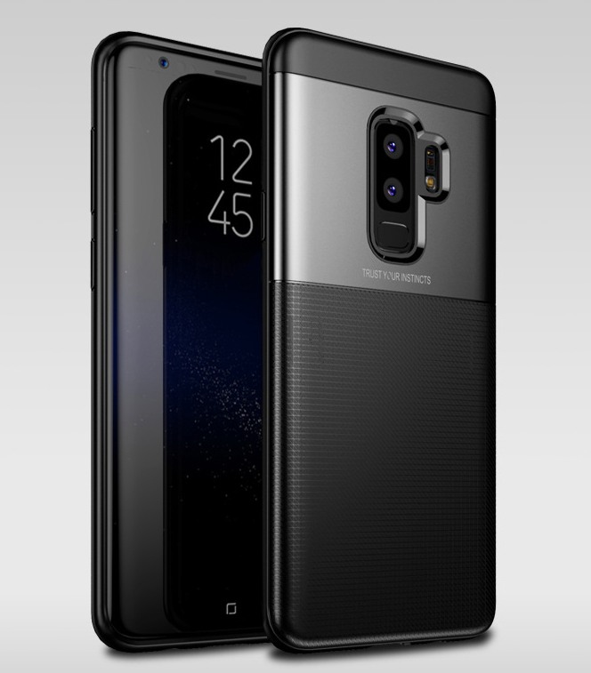 Husa protectie inalta 360 grade, TPU moale + PC, Samsung Galaxy S9 Plus - Jison Case, Negru