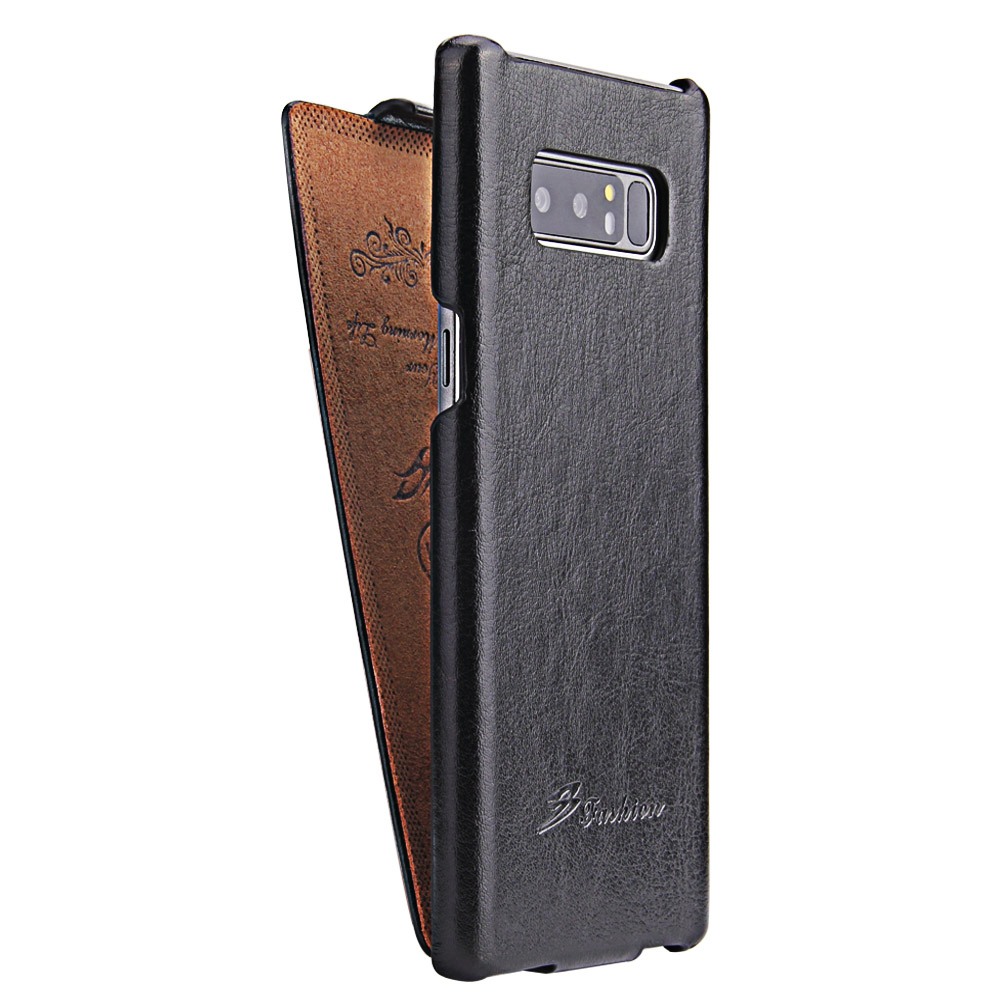 Husa piele fina, tip flip cover - Samsung Galaxy Note 8, Negru