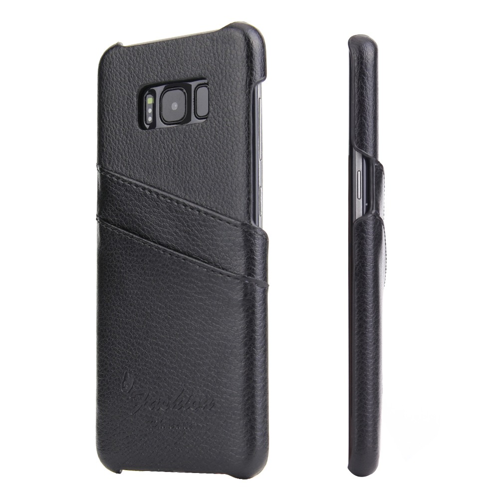 Husa slim din piele, tip back cover, cu buzunarase - Samsung Galaxy S8 Plus - CaseMe, Negru