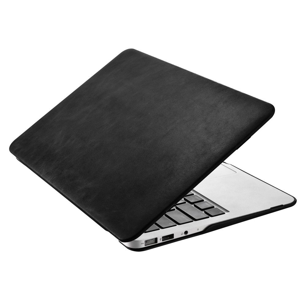 Husa din piele naturala, tip carcasa, MacBook Air 11 inch - iCarer Vintage, Negru