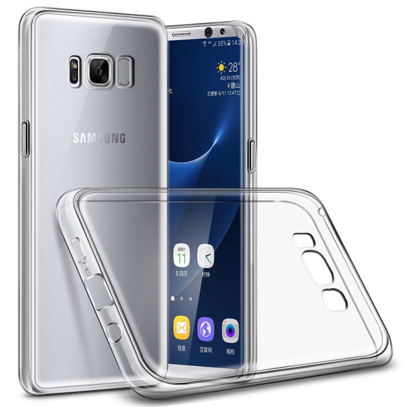 Husa slim din silicon + TPU, tip back cover - Samsung Galaxy S8 Plus, Transparent