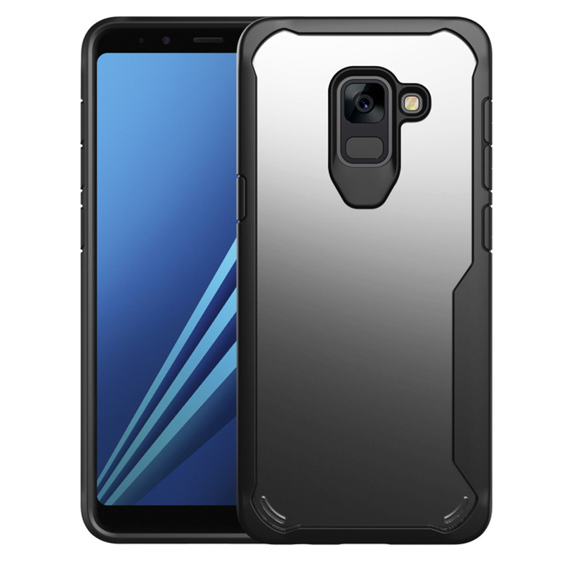 Husa din + transparent, protectie 360 Samsung Galaxy A8 (2018) - CaseMe Army,