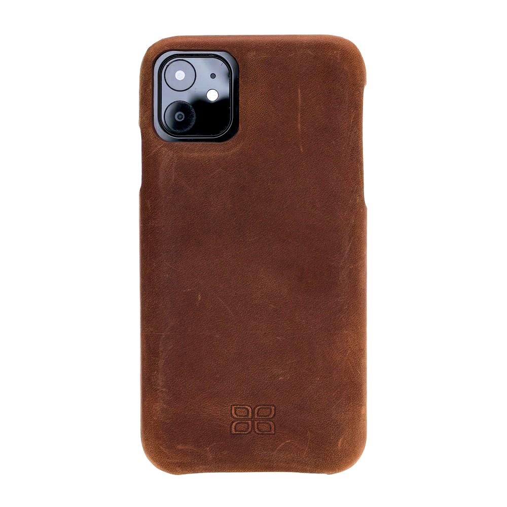 Husa slim full piele naturala, tip back cover, iPhone 11 - Bouletta, Antique brown
