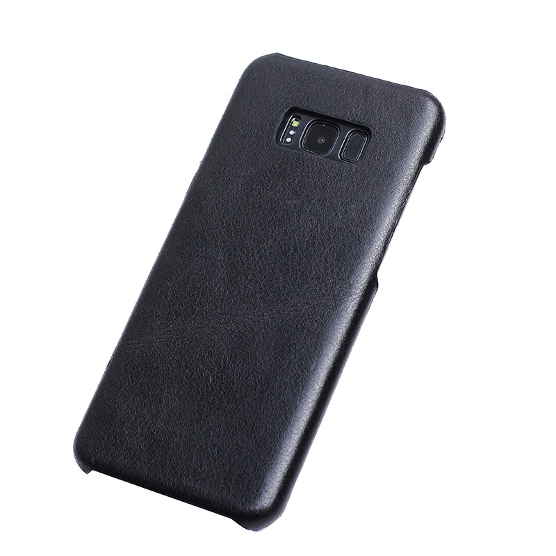 Husa slim din piele, tip back cover, textura vintage, Samsung Galaxy S8 Plus - CaseMe, Negru