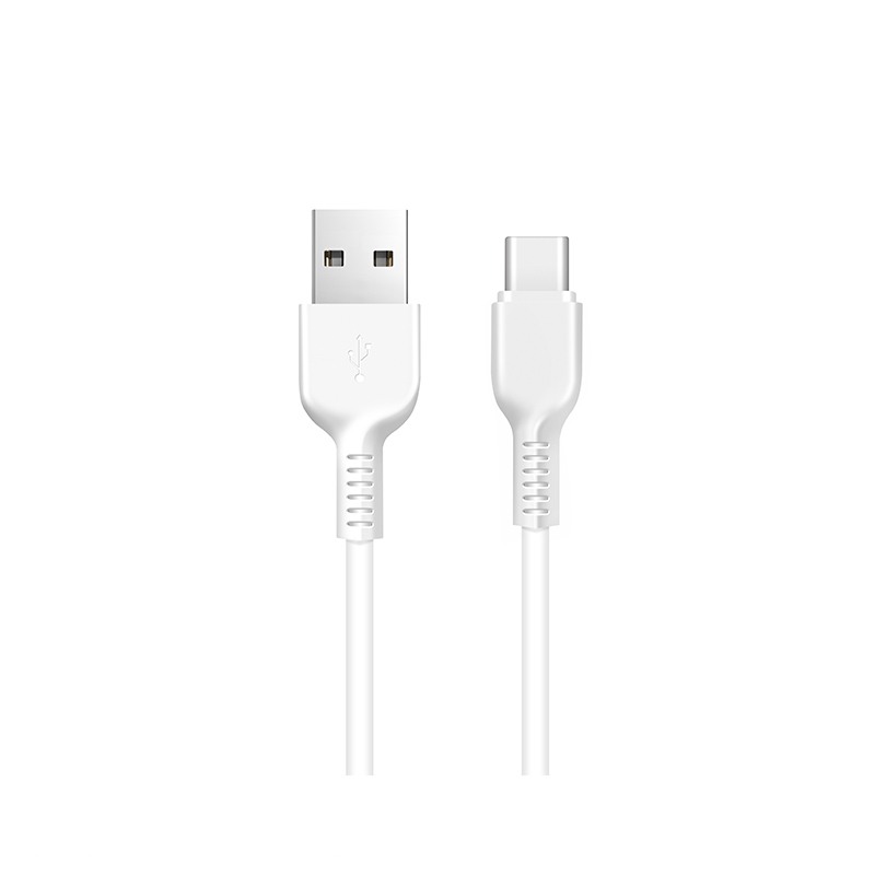 Cablu incarcare USB + Type C, lungime 2 metri - Hoco, Alb